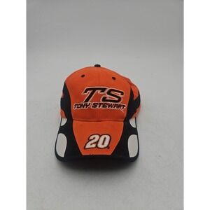 Tony Stewart Hat #20 Orange Adjustable Hat Cap  Preowend Read Description
